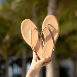 Nisolo Sandals-Isabel Go-To Flip Flop Almond