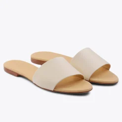 Nisolo Flats & Slip Ons-Isla Slide Bone