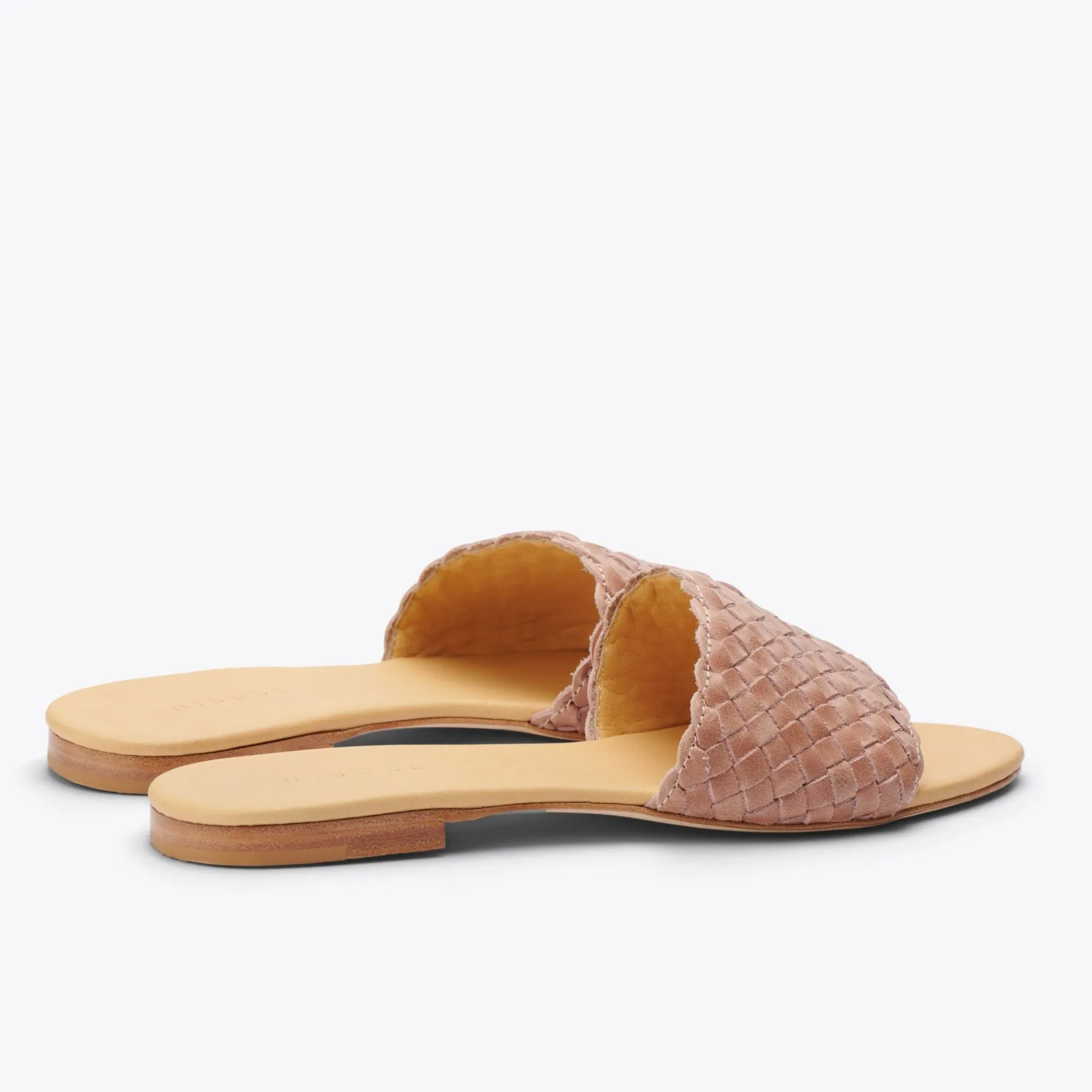 Nisolo Sandals-Isla Woven Slide Woven Desert Rose