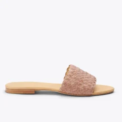 Nisolo Sandals-Isla Woven Slide Woven Desert Rose