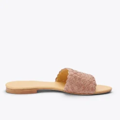 Nisolo Sandals-Isla Woven Slide Woven Desert Rose