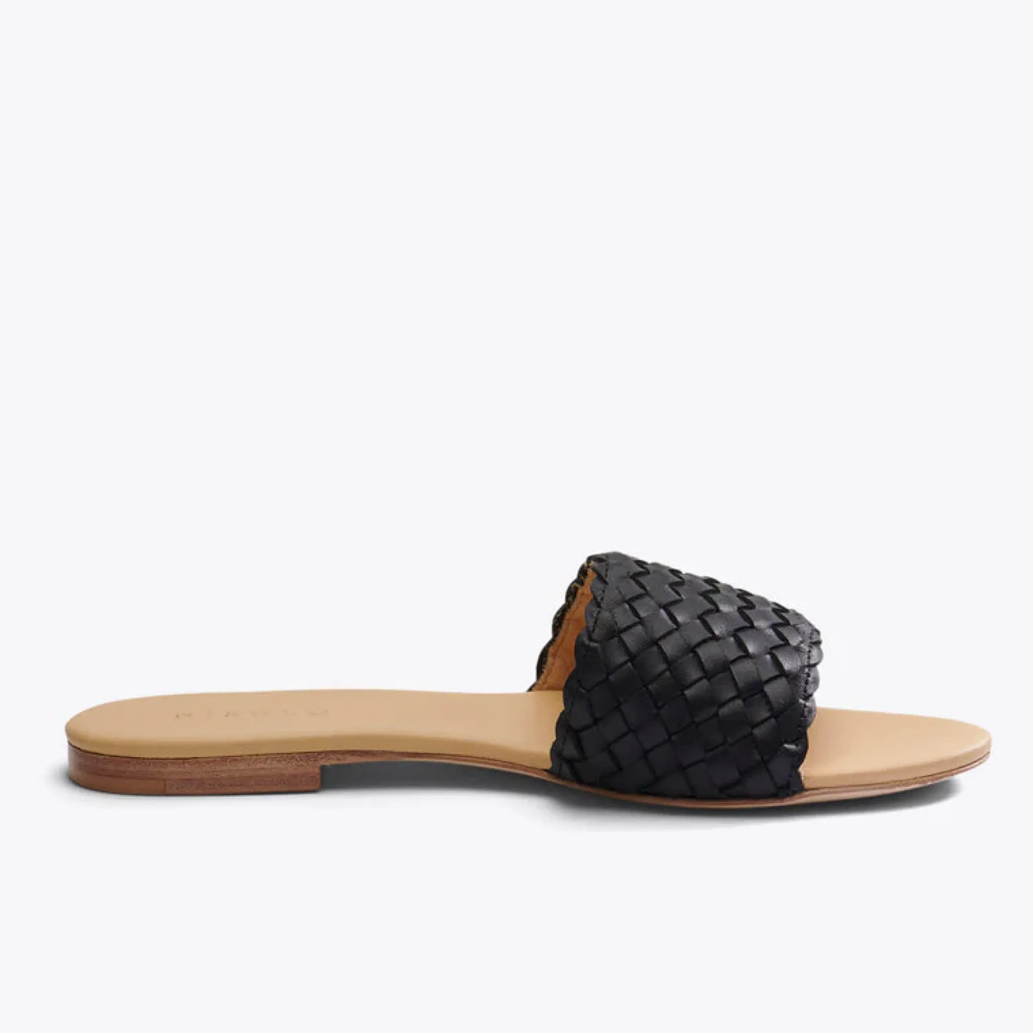 Nisolo Sandals-Isla Woven Slide Woven Black