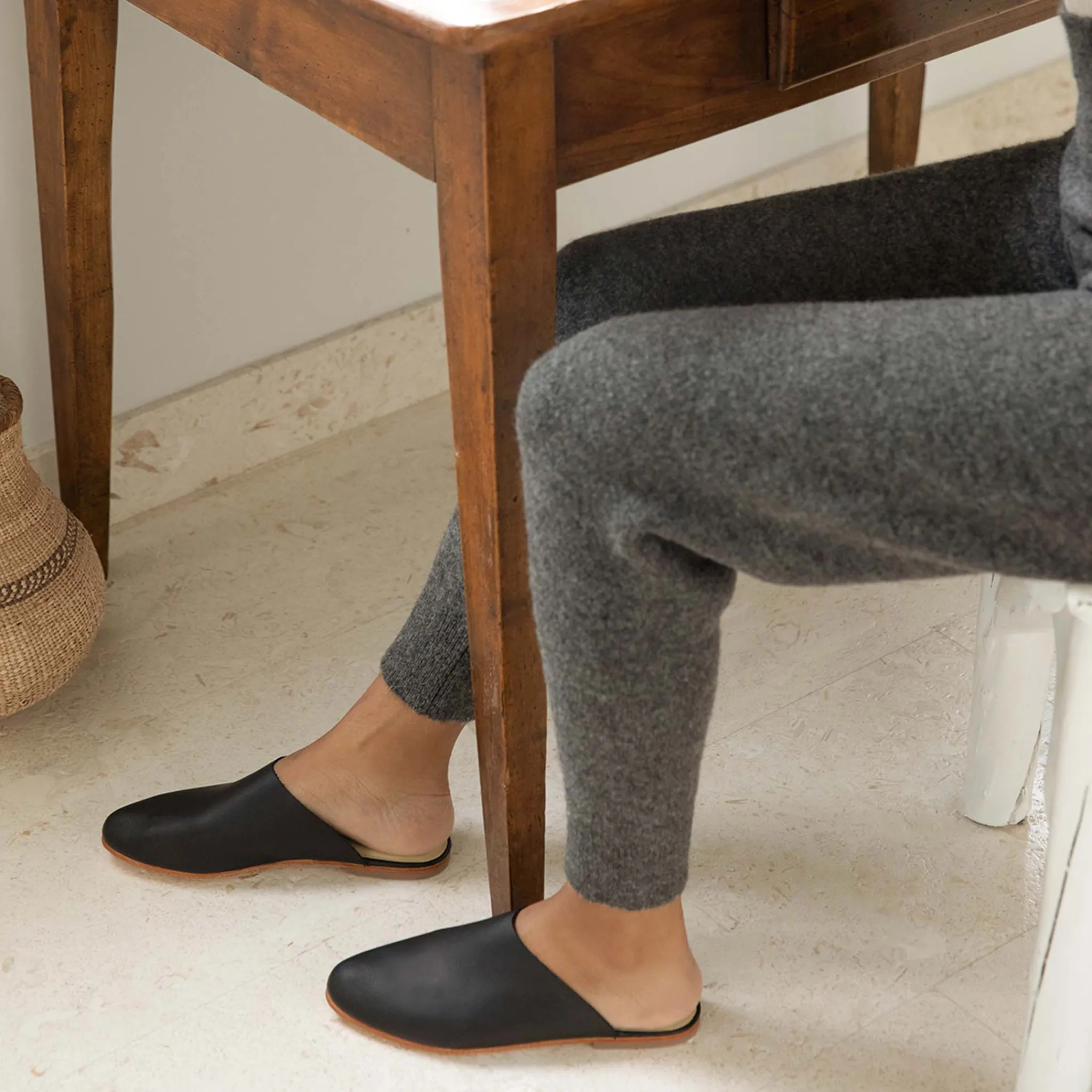 Nisolo Mules-Lima Slip On Black