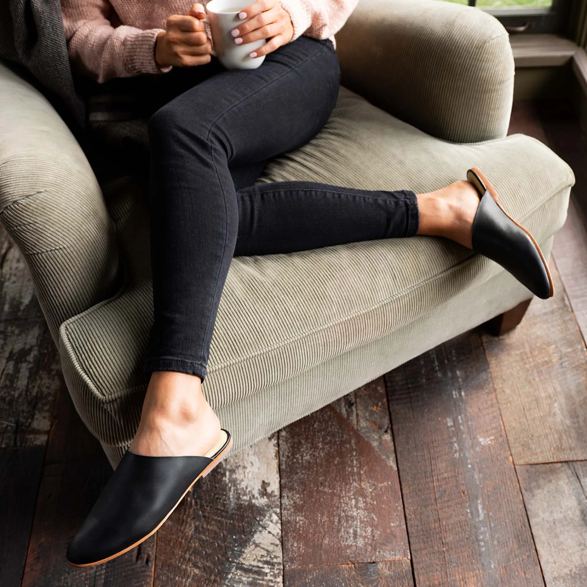 Nisolo Mules-Lima Slip On Black