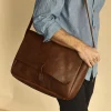 Nisolo Bags & Wallets-Loreto Messenger Bag Chestnut