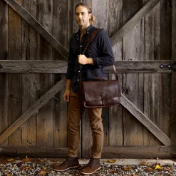 Nisolo Bags & Wallets-Loreto Messenger Bag Chestnut