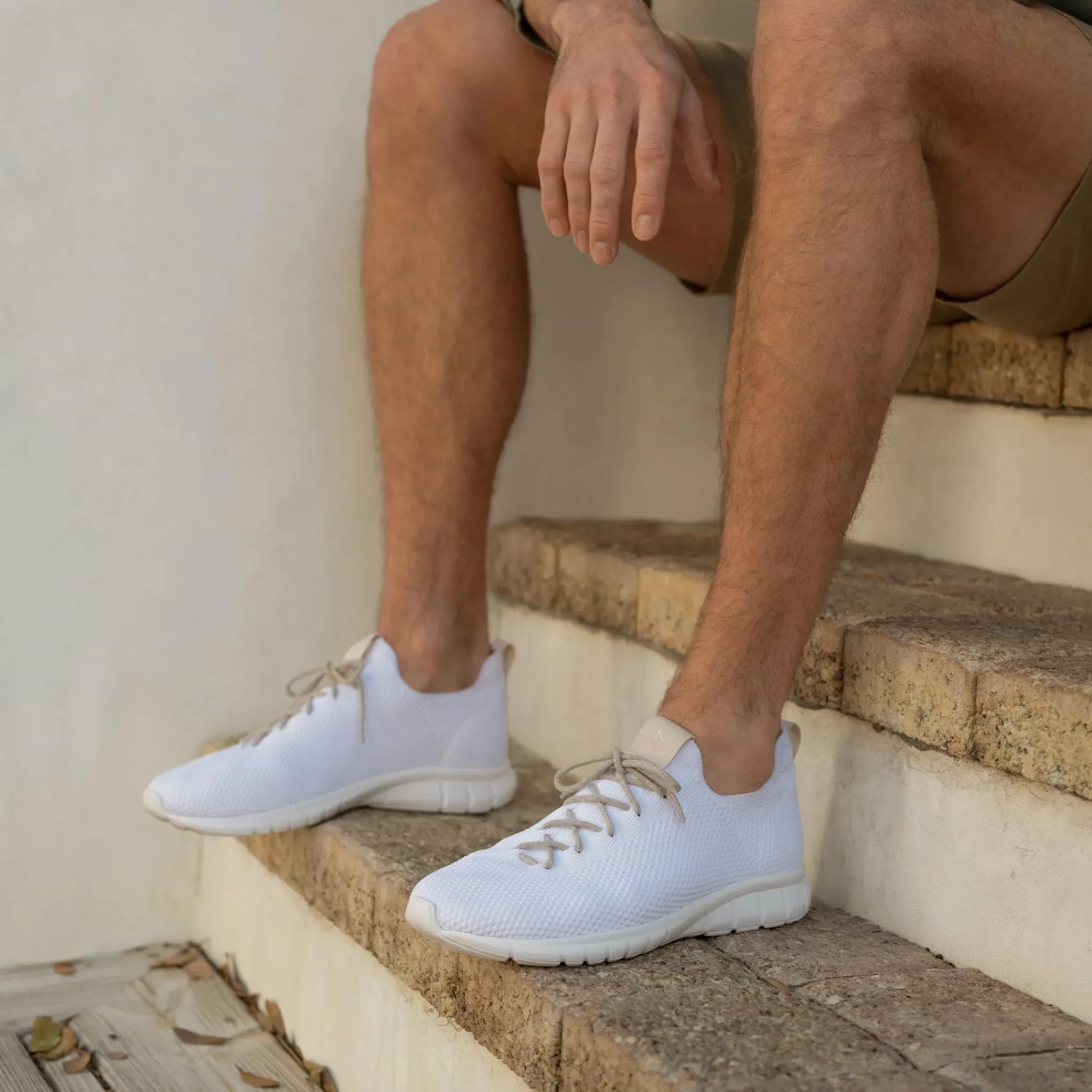 Nisolo Sneakers-Men's All-Day Eco-Knit Sneaker White