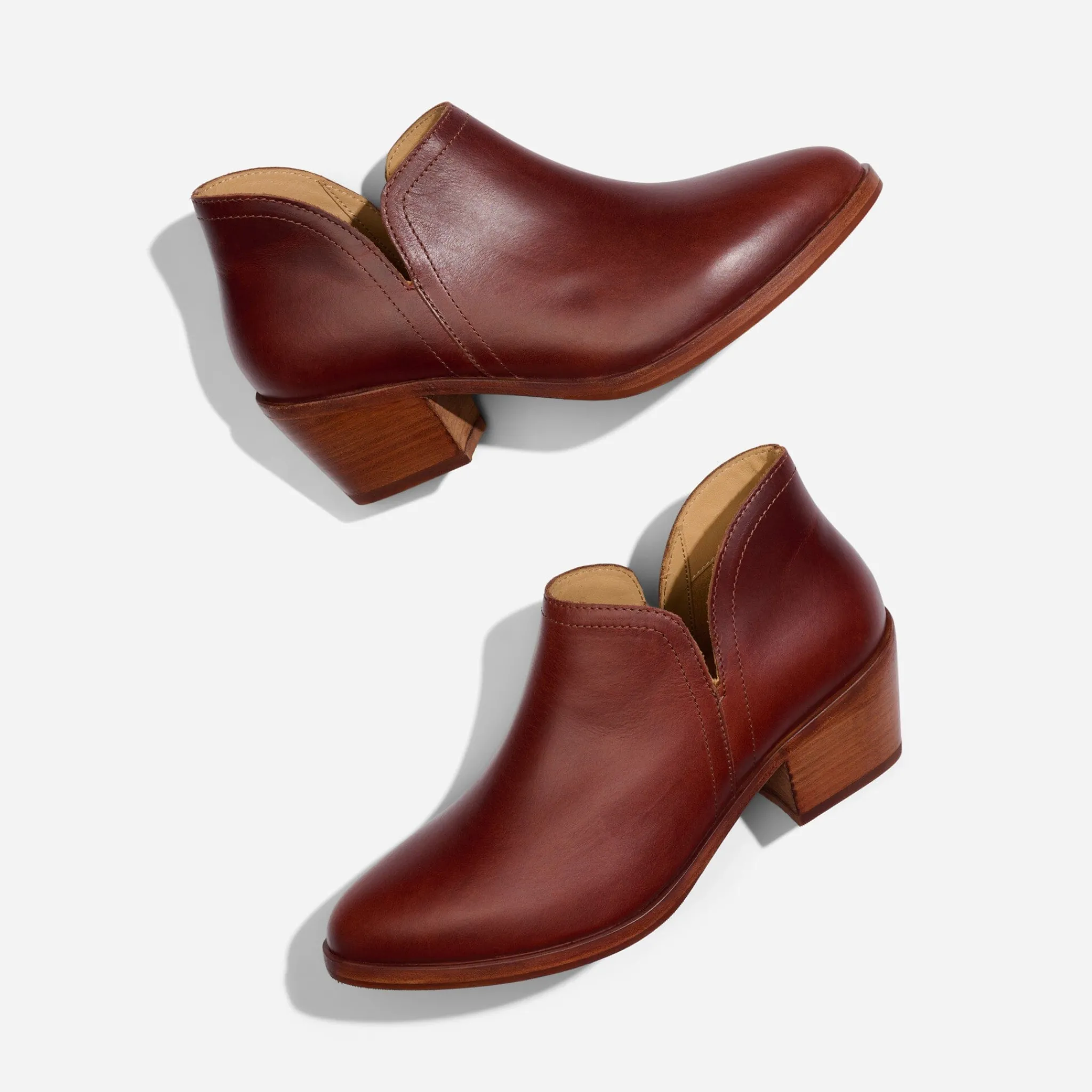 Nisolo Boots-Mia Everyday Ankle Bootie Auburn