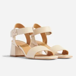 Nisolo Heels-Stella Go-To Block Heel Sandal Bone