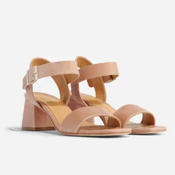 Nisolo Sandals-Stella Go-To Block Heel Sandal Desert Rose