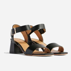 Nisolo Sandals-Stella Go-To Block Heel Sandal Black