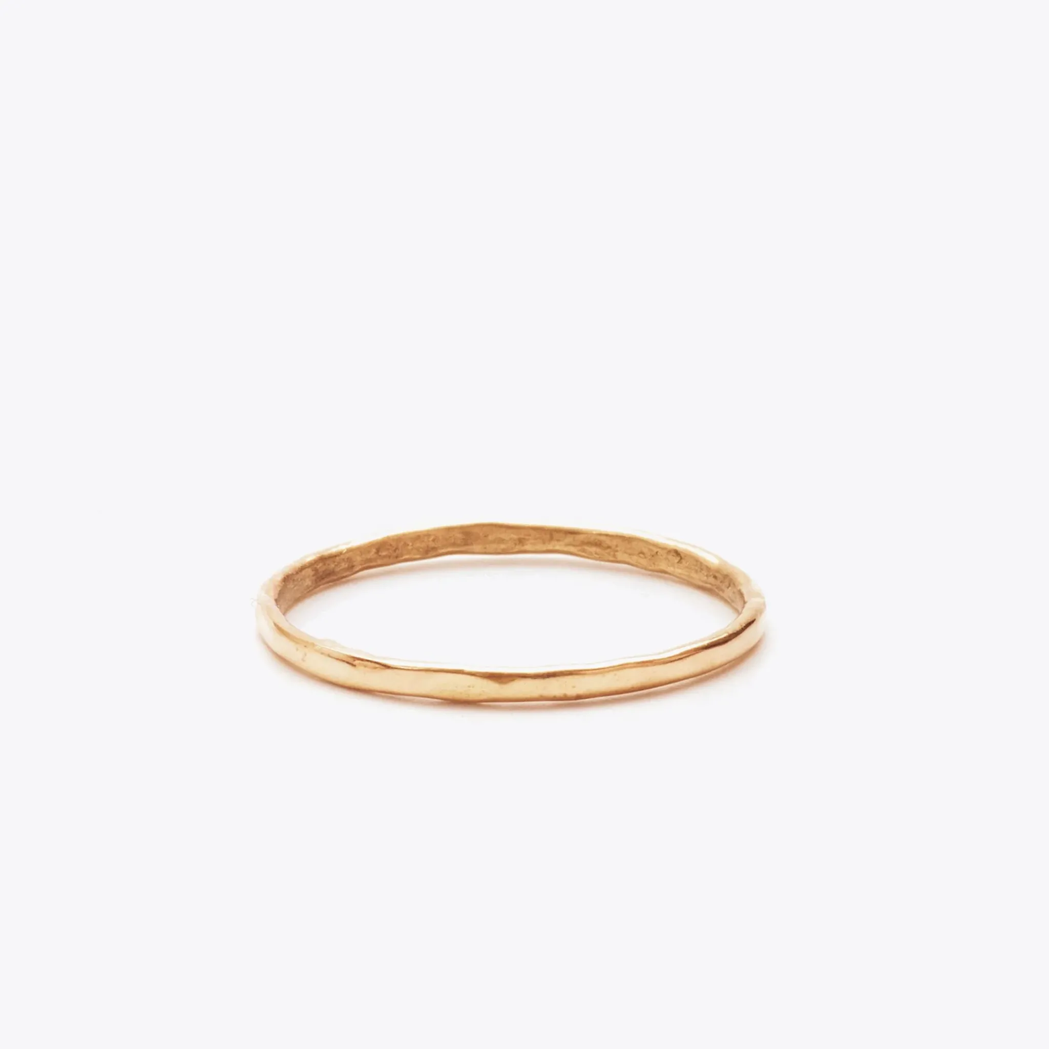 Nisolo Jewelry-Thin Hammered Band Brass