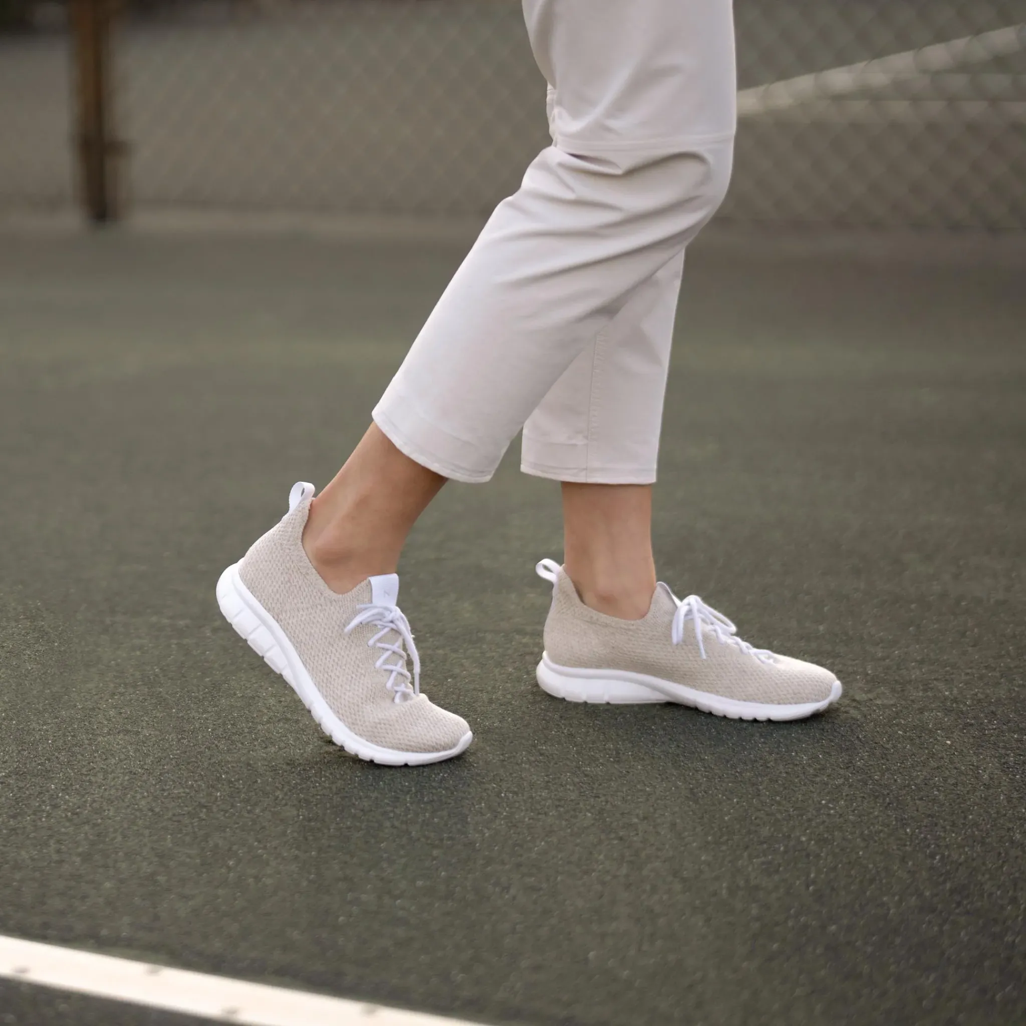 Nisolo Sneakers-Women's Athleisure Eco-Knit Sneaker Linen
