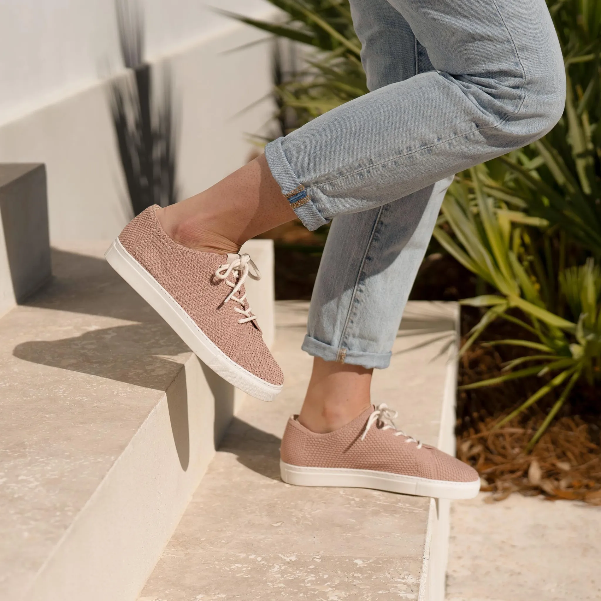 Nisolo Sneakers-Women's Go-To Eco-Knit Sneaker Dusty Rose