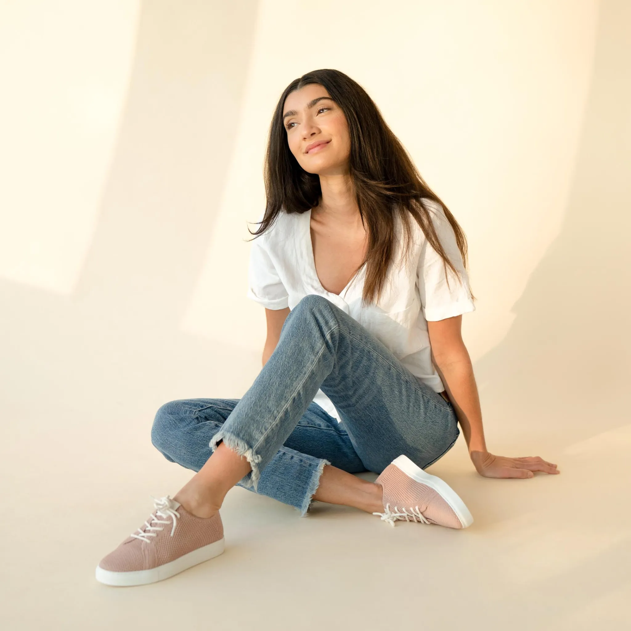 Nisolo Sneakers-Women's Go-To Eco-Knit Sneaker Dusty Rose