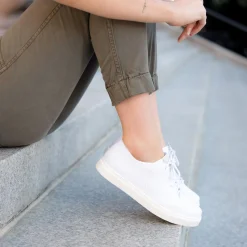 Nisolo Sneakers-Women's Go-To Eco-Knit Sneaker White