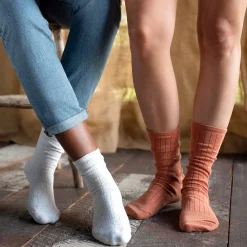 Nisolo Socks-Wool Cushion Crew Hiker Sock Burgundy